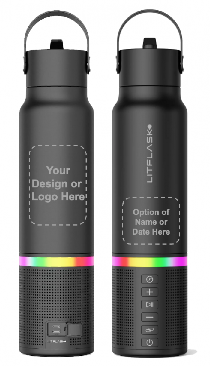 Black LITFLASK with Engraving